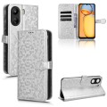 For Xiaomi Redmi 13C / Poco C65 Honeycomb Dot Texture Leather Phone Case(Silver)