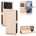 For Xiaomi Redmi K70 5G / K70 Pro 5G Honeycomb Dot Texture Leather Phone Case(Gold)