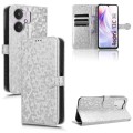 For Xiaomi Redmi 13C 5G / 4G Honeycomb Dot Texture Leather Phone Case(Silver)