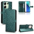 For Xiaomi Redmi Note 13 4G Honeycomb Dot Texture Leather Phone Case(Green)