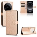 For Xiaomi 14 Ultra Honeycomb Dot Texture Leather Phone Case(Gold)