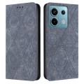 For Xiaomi Redmi Note 13 Pro Ethnic Embossed Adsorption Leather Phone Case(Grey)