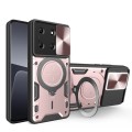 For Infinix Note 30i CD Texture Sliding Camshield Magnetic Holder Phone Case(Pink)