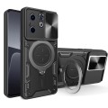 For Infinix Hot 40i / Smart 8 CD Texture Sliding Camshield Magnetic Holder Phone Case(Black)