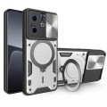 For Infinix Hot 40i / Smart 8 CD Texture Sliding Camshield Magnetic Holder Phone Case(Silver)