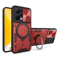 For Xiaomi Redmi Note 12 Pro 5G CD Texture Sliding Camshield Magnetic Holder Phone Case(Red)