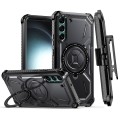 For Samsung Galaxy S21+ 5G Armor Series Holder Phone Case with Back Clip(Black)