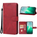 For vivo iQOO Z9 Leather Phone Case(Red)