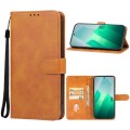 For vivo iQOO Z9 Leather Phone Case(Brown)
