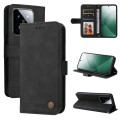 For Xiaomi 14 Skin Feel Life Tree Metal Button Leather Phone Case(Black)