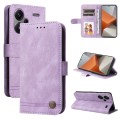 For Xiaomi Redmi Note13 Pro+ 5G Global Skin Feel Life Tree Metal Button Leather Phone Case(Purple)