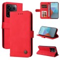 For Xiaomi Redmi Note13 Pro 5G Global Skin Feel Life Tree Metal Button Leather Phone Case(Red)