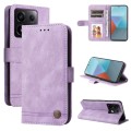 For Xiaomi Redmi Note13 Pro 5G Global Skin Feel Life Tree Metal Button Leather Phone Case(Purple)