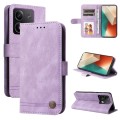 For Xiaomi Redmi Note13 5G Global Skin Feel Life Tree Metal Button Leather Phone Case(Purple)