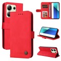 For Xiaomi Redmi Note13 4G Skin Feel Life Tree Metal Button Leather Phone Case(Red)