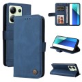 For Xiaomi Redmi Note13 4G Skin Feel Life Tree Metal Button Leather Phone Case(Blue)