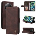 For Xiaomi Redmi A3 Skin Feel Life Tree Metal Button Leather Phone Case(Brown)