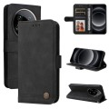 For Xiaomi 14 Ultra Skin Feel Life Tree Metal Button Leather Phone Case(Black)