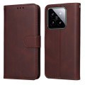 For Xiaomi 14 Classic Calf Texture Flip Leather Phone Case(Brown)