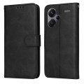 For Xiaomi Redmi Note13 Pro+ 5G Global Classic Calf Texture Flip Leather Phone Case(Black)