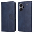 For Xiaomi Redmi Note13 Pro+ 5G Global Classic Calf Texture Flip Leather Phone Case(Blue)