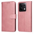 For Xiaomi Redmi Note13 Pro 5G Global Classic Calf Texture Flip Leather Phone Case(Rose Gold)