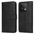 For Xiaomi Redmi Note13 5G Global Classic Calf Texture Flip Leather Phone Case(Black)