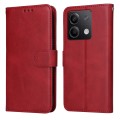 For Xiaomi Redmi Note13 5G Global Classic Calf Texture Flip Leather Phone Case(Red)