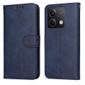 For Xiaomi Redmi Note13 5G Global Classic Calf Texture Flip Leather Phone Case(Blue)