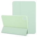 For iPad Air 11 2024 GEBEI 3-folding Holder Shockproof Flip Leather Tablet Case(Green)