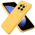 For Realme Narzo 70 Pro Pure Color Liquid Silicone Shockproof Phone Case(Yellow)