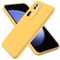 For OPPO Reno11 5G Global Pure Color Liquid Silicone Shockproof Phone Case(Yellow)