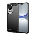 For Huawei nova 12 Pro Brushed Texture Carbon Fiber TPU Phone Case(Black)