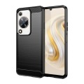 For Huawei Enjoy 70 Brushed Texture Carbon Fiber TPU Phone Case(Black)