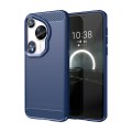 For Huawei Pura 70 Ultra Brushed Texture Carbon Fiber TPU Phone Case(Blue)