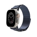 Nylon Two Section Watch Band For Apple Watch 6 44mm(Blue)
