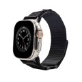 Nylon Two Section Watch Band For Apple Watch 5 44mm(Black)