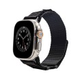 Nylon Two Section Watch Band For Apple Watch SE 2023 40mm(Black)