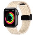 Magnetic Fold Clasp Woven Watch Band For Apple Watch 6 40mm(Starlight Color)