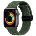 Magnetic Fold Clasp Woven Watch Band For Apple Watch 5 40mm(Green)