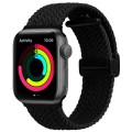 Magnetic Fold Clasp Woven Watch Band For Apple Watch SE 2023 40mm(Black)