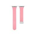 Sheepskin Texture Magnetic Folding Buckle Watch Band For Apple Watch SE 44mm(Pink)