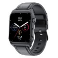 E530 1.91 inch IP68 Waterproof Leather Band Smart Watch Supports ECG / Non-invasive Blood Sugar(Blac