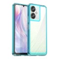 For Xiaomi Poco M6 Colorful Series Acrylic Hybrid TPU Phone Case(Transparent Blue)