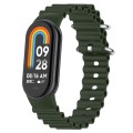 For Xiaomi Mi Band 8 Ocean Silicone Watch Band(Green)