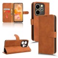 For Infinix Hot 40i Skin Feel Magnetic Flip Leather Phone Case(Brown)