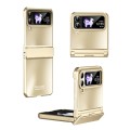 For Samsung Galaxy Z Flip4 5G Electroplating All-inclusive Phone Case with Hinge(Gold)