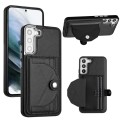 For Samsung Galaxy S21 FE 5G Shockproof Leather Phone Case with Card Holder(Black)