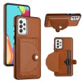 For Samsung Galaxy A52 4G / A52 5G Shockproof Leather Phone Case with Card Holder(Brown)