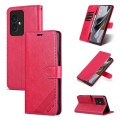 For Honor 100 AZNS Sheepskin Texture Flip Leather Phone Case(Red)